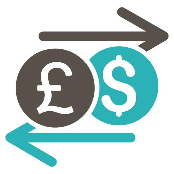 Currency Exchange Flat Glyph Icon — Stock Photo, Image