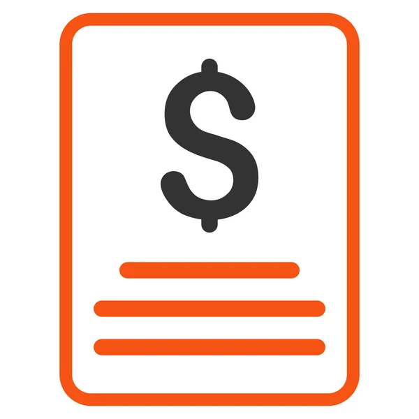 Invoice Flat Glyph Icon — Stock Photo, Image