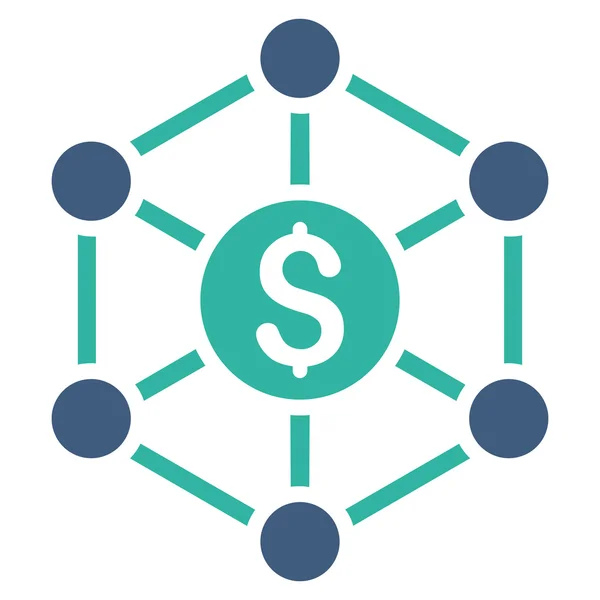 Pénzügyi radiális rendszer lapos karakterjel ikon — Stock Fotó
