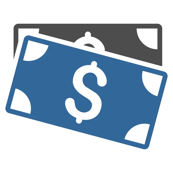 Dollar sedlar platt Glyph ikonen — Stockfoto