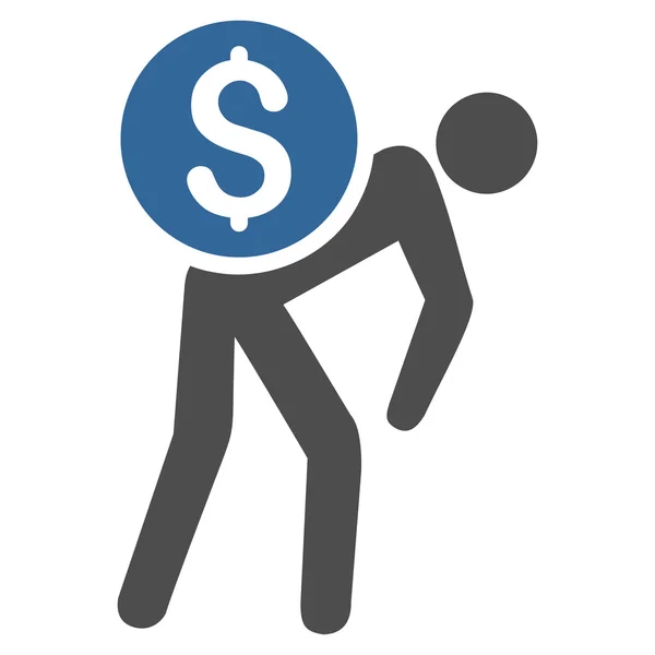 Financial Courier Flat Glyph Icon — Stock Photo, Image