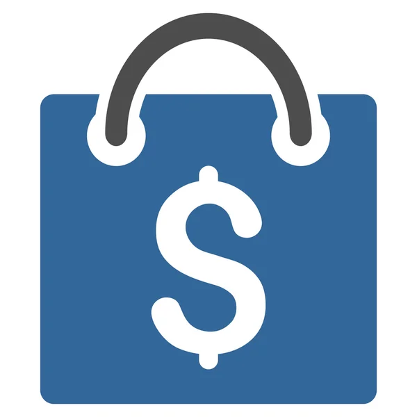 Shopping Bag Flat Glyph Icon — Stock Photo, Image