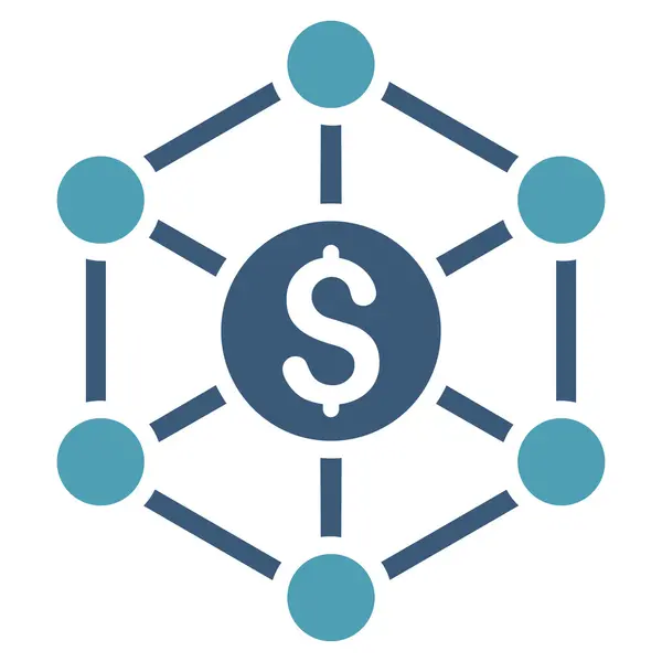 Pénzügyi radiális rendszer lapos karakterjel ikon — Stock Fotó