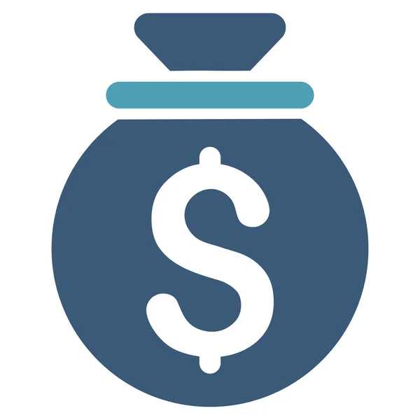 Money Bag Flat Glyph Icon — Stock Photo, Image