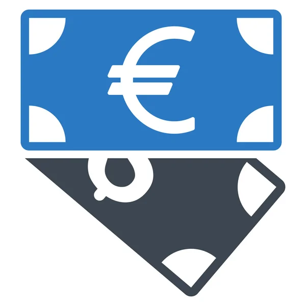 Euro och Dollar sedlar platt Glyph ikon — Stockfoto
