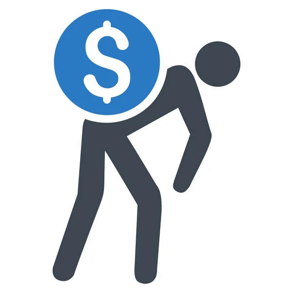 Financial Courier Flat Glyph Icon — Stock Photo, Image