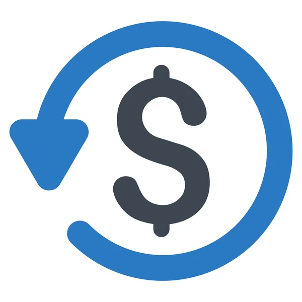 Terugbetaling van platte Glyph pictogram — Stockfoto