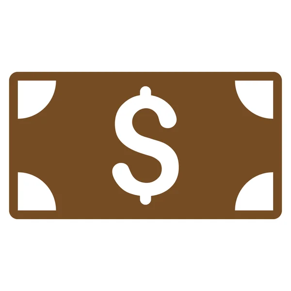 Dollar Banknote Flat Glyph Icon — Stock Photo, Image