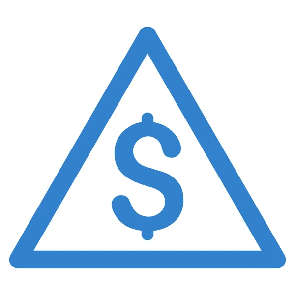 Money Warning Flat Glyph Icon — Stock Photo, Image