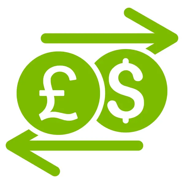 Currency Exchange Flat Glyph Icon — Stock Photo, Image