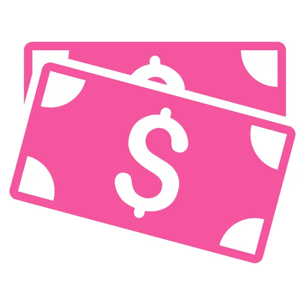 Dolaru bankovky plochou glyf ikona — Stock fotografie