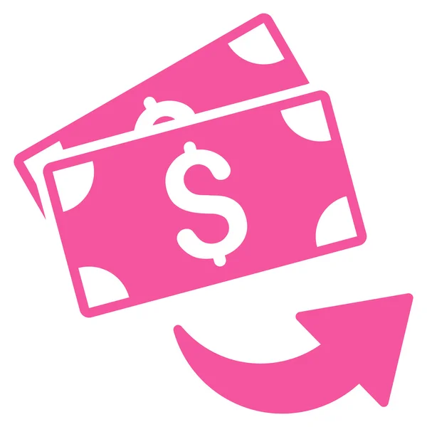 Poslat peníze plochý glyf ikonu — Stock fotografie
