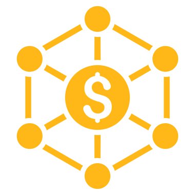 Mali radyal düzeni düz glif simgesi