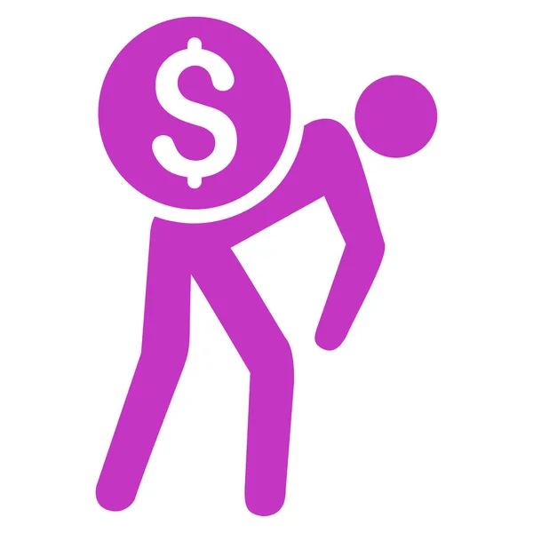 Financiële Courier platte Glyph pictogram — Stockfoto