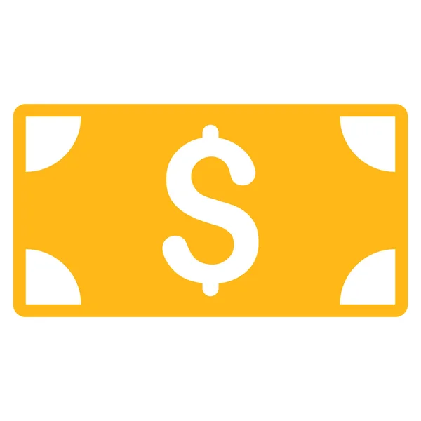 Dollar-Banknote flaches Glyphen-Symbol — Stockfoto
