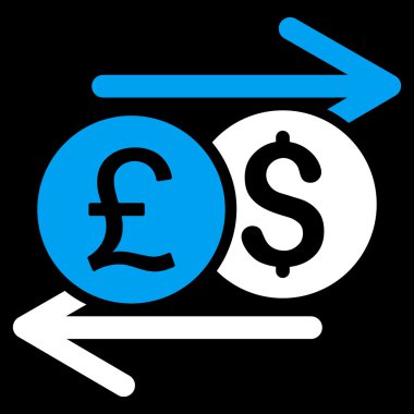 Döviz Alım Satım düz vektör simgesi