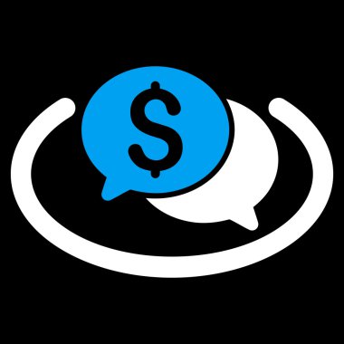 Mali sohbet alanı düz vektör simgesi