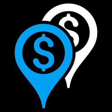 Mali harita işaretçiler düz vektör simgesi