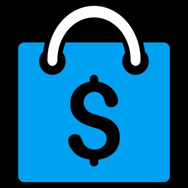 alışveriş poşeti düz vektör simgesi