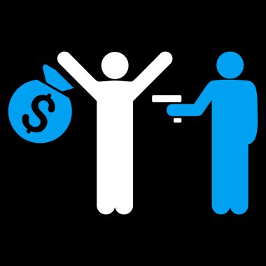 Hırsız tutuklama düz vektör simgesi