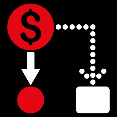 Nakit akışı düz vektör simgesi