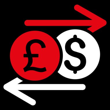 Döviz Alım Satım düz vektör simgesi