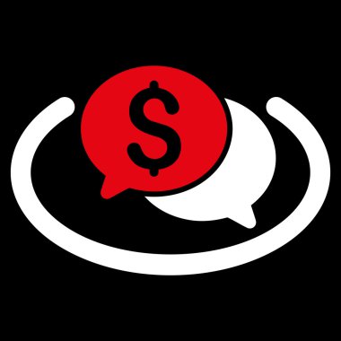 Mali sohbet alanı düz vektör simgesi