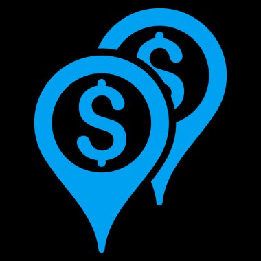 Mali harita işaretçiler düz vektör simgesi