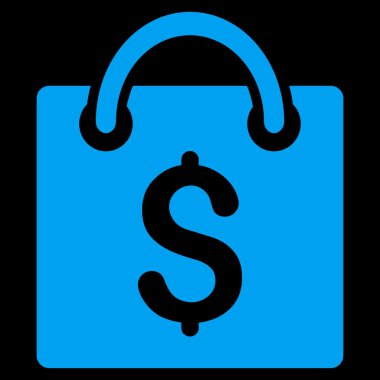 alışveriş poşeti düz vektör simgesi