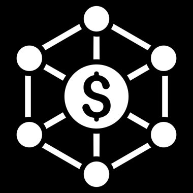 Mali Radyal düzeni düz vektör simgesi