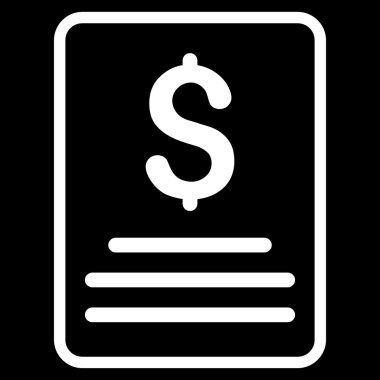 Fatura düz vektör simgesi