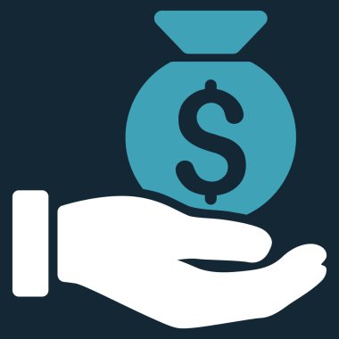 Yatırım el düz vektör simgesi