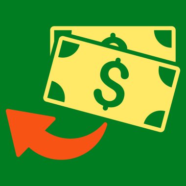 Cashback düz vektör simgesi