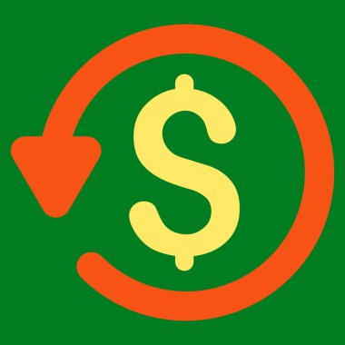 Düz vektör simge iade