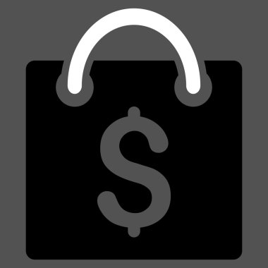 alışveriş poşeti düz vektör simgesi