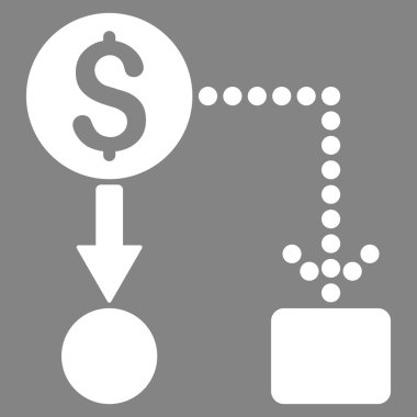 Nakit akışı düz vektör simgesi