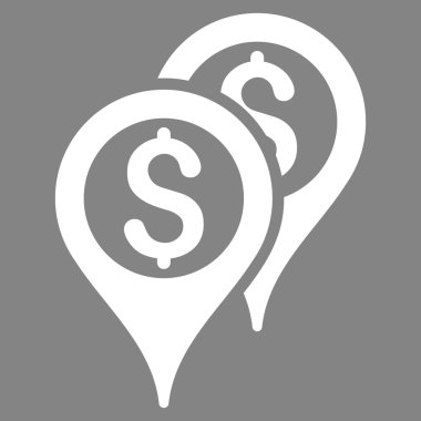 Mali harita işaretçiler düz vektör simgesi