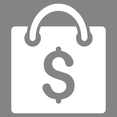 alışveriş poşeti düz vektör simgesi