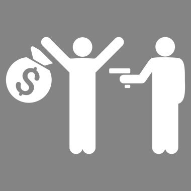 Hırsız tutuklama düz vektör simgesi