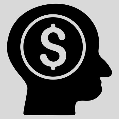 Bankacı düz vektör simgesi