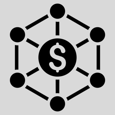 Mali Radyal düzeni düz vektör simgesi