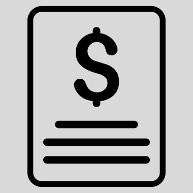 Fatura düz vektör simgesi