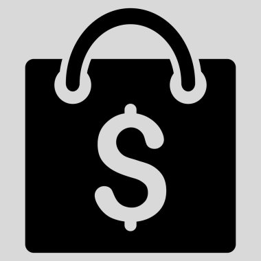 alışveriş poşeti düz vektör simgesi