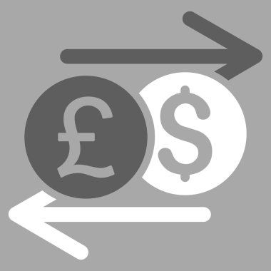 Döviz Alım Satım düz vektör simgesi