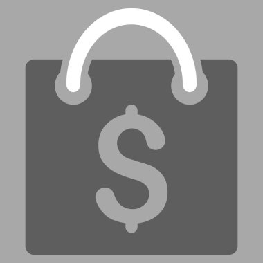 alışveriş poşeti düz vektör simgesi