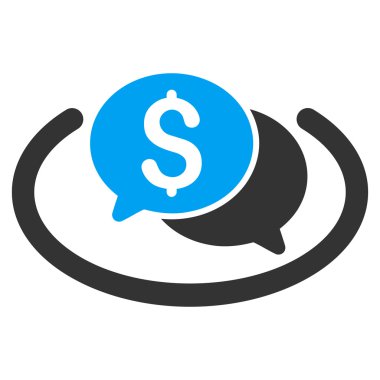 Mali sohbet alanı düz vektör simgesi