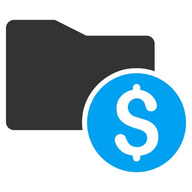 Para klasör düz vektör simgesi