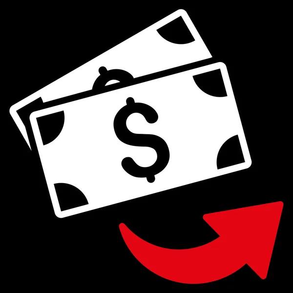 Envoyer de l'argent Icône vectorielle plate — Image vectorielle