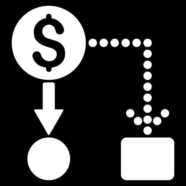 Ícone de vetor plano de fluxo de caixa — Vetor de Stock