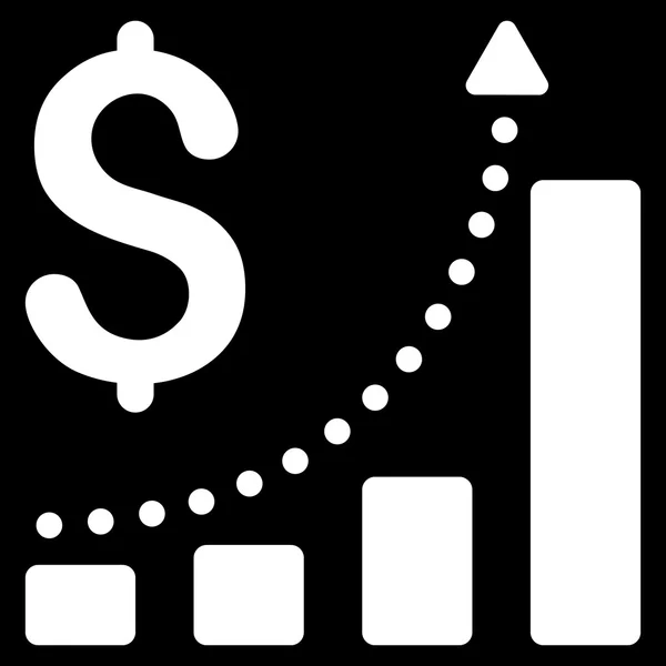 Wzrost sprzedaży płaskich wektor ikona — Wektor stockowy